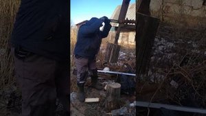 Пружинный дровокол из того что было.