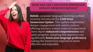 How Has the 1,000 Hour Immersion Update Improved Refold?