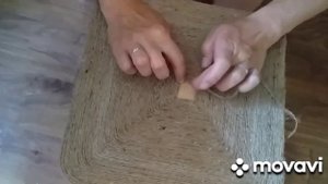 Реставрация табурета.Красота из джута.