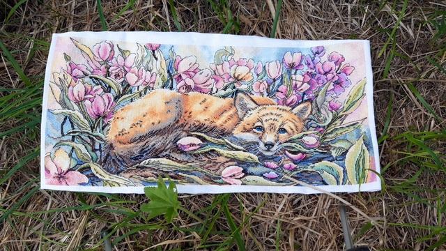 Охотница за тюльпанами\готовая работа\вышивка крестом смотреть онлайн