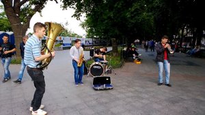 Одесса, июнь 2016, уличные музыканты, Группа 3+1. 3-я серия