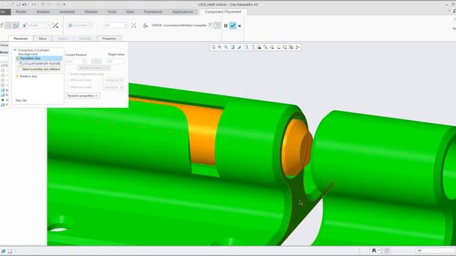 PTC Creo 4.0 tutorial: Cylinder connection смотреть онлайн