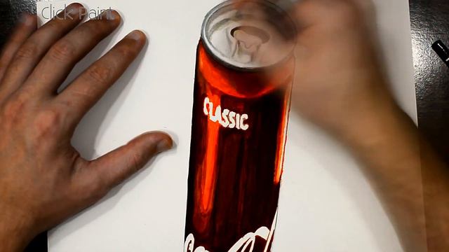 Реалистичный 3D Рисунок COCA COLA Draw 3D Art смотреть онлайн