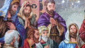 LAST SUPPER CROSS STITCH AVAILABLE @ MIROTA BATIK MALIOBORO YOGYAKARTA FRAME BY HOBBY CRAFT STUDIO