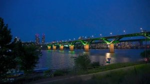Прогулка пасмурной ночью по парку Туксом Ханганг - Seoul Walker 4K HDR