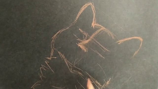 Рисуем кота. 1этап сухая пастель. Прикольный котик. Любителям кошек. Cat .dry pastel. draw a kitten смотреть онлайн