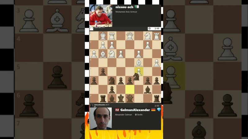 BRILLIANT MOVE #3 // CM MOHAMED ANIS ACHOUR vs IM ALEX GELMAN #chess #shorts #brilliantmove