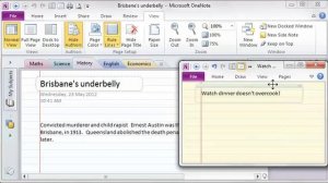 OneNote 2010 - SideNotes