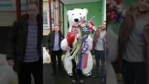 Ростовая кукла белый медведь