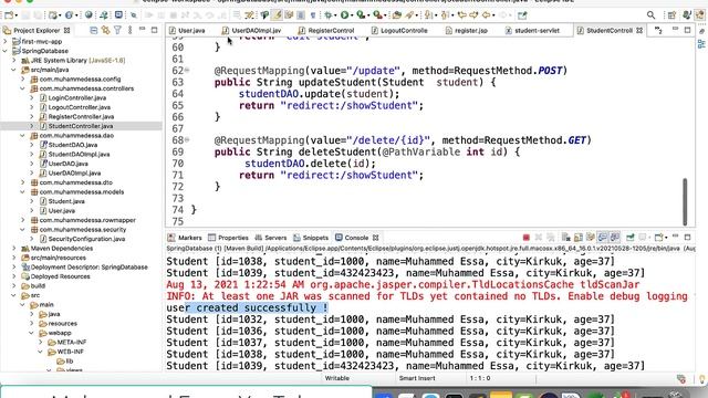 34 JAVA Spring MVC Authentication and Register Controller with Page смотреть онлайн