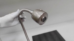 Смеситель Кухня SANTREK AQUA-920 "INOX" шар. d-35 нерж, с гибким изливом
