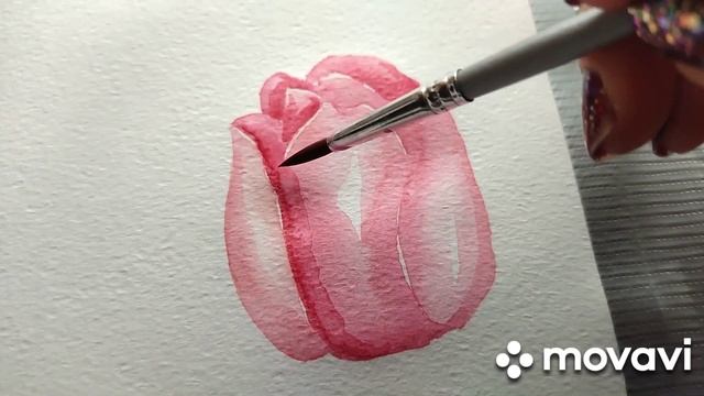 Рисуем тюльпан акварелью. Ты тоже сможешь так смотреть онлайн