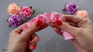 ? РОЗА ИЗ АТЛАСНОЙ ЛЕНТЫ ? НОВЫЙ СПОСОБ ?