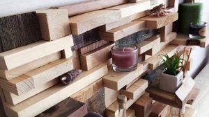 Панно из спилов дерева