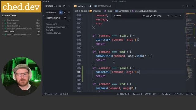 Ep 3: Adding new Tasks: next, sort, move, pause, reset [JavaScript] [React] [OBS] смотреть онлайн