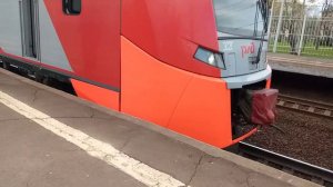 Двойной Электропоезд Ласточка эс2г-023+эс2г-024 Сообщением Тосно Санкт-Петербург Колпино