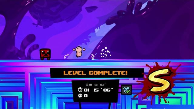 Super Meat Boy Forever – The Other Side Light World – Без потери жизни