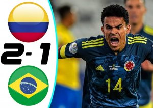 Колумбия - Бразилия  2-1.   Чемпионат Мира. Квалификация. Тур 5.