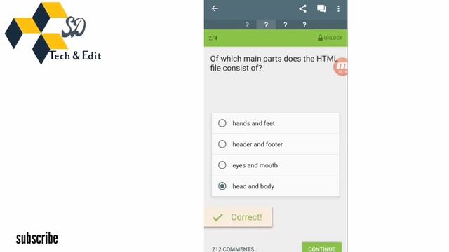SoloLearn HTML Module 01 All answers |irst Module answers sololearn