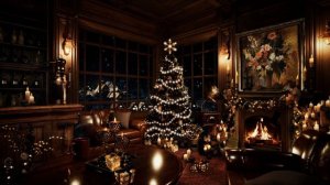 Винтажная рождественская атмосфера 1940-х