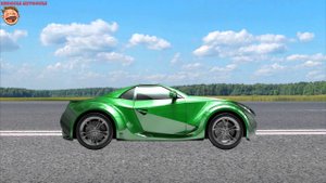 Машинки. Зеленая гоночная машина. МУЛЬТИК-Конструктор для детей