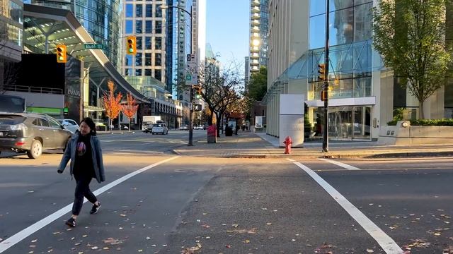 【4K】Vancouver Walk| Georgia Street from Stanley Park to BC Place Canada (Binaural City Sounds) смотреть онлайн