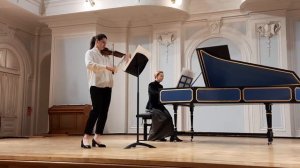 Г.И. фон Бибер. Соната ми минор - исполняют Мария Окунева (скрипка), Дарья Борковская (клавесин)