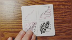 Зентангл / танглы
Рисуем пошагово тангл: Frond