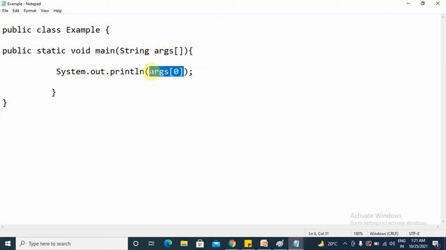 25. Explain about command line arguments in java |  Use of command line arguments in java.