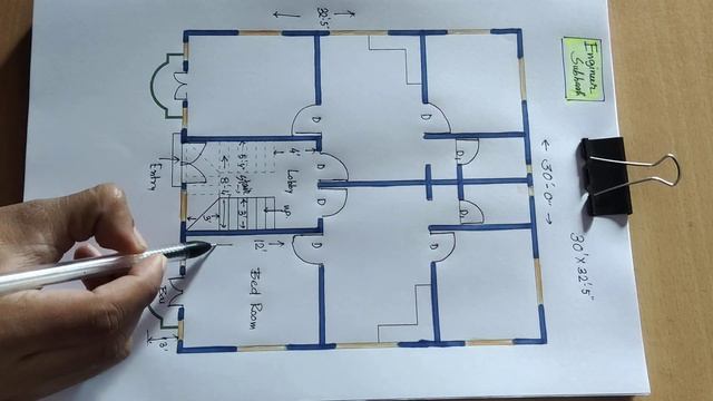 30 x 33 दो भाइयों के घर का डिजाइन II 30 X 33 HOME DESIGN II 4 BHK HOUSE PLAN смотреть онлайн