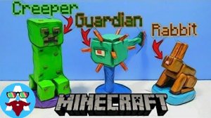 Лепка Minecraft фигурок из пластилина ? Крипер, Кролик и Гаргантюа | Авипи лепка