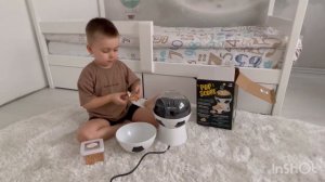 Обзор аппарата для попкорна,футбольный мяч.Покупали в Детмир.