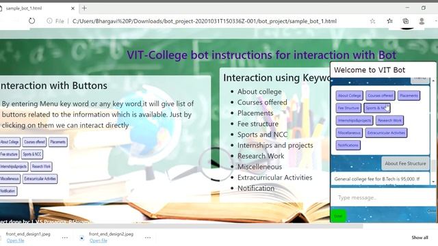 Sample college bot Front end using HTML, CSS, Java Script смотреть онлайн