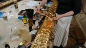 Настоящая музейная рама для картины великого русского художника. Ручная резьба.