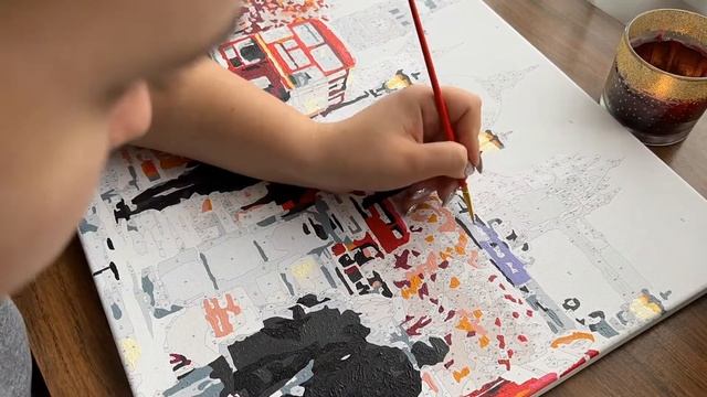 Рисую КАРТИНУ ПО НОМЕРАМ #1| Paint by numbers | Полный процесс | Рисую и болтаю | Languanna