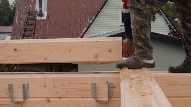 ? ПРОЦЕСС СБОРКИ ДОМА ИЗ КЛЕЕНОГО БРУСА — Строительная компания Трилогия