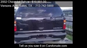 2002 Chevrolet Tahoe 4WD - for sale in Houston, TX 77076