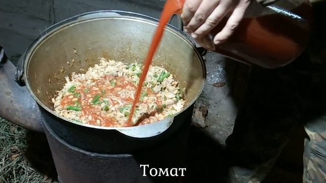 Мясное рагу в казане  Мясо просто тает