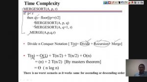 Merge Sort   Complexity Analysis