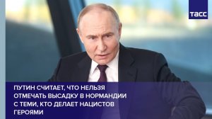 Путин считает, что нельзя отмечать высадку в Нормандии с теми, кто делает нацистов героями