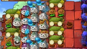Plants Vs. Zombies Выживание Крыша (Бесконечно) Сборка 10 Кукурузных Пушек с Лестницами 1-50 Волна