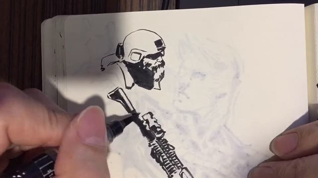 15 IDEAS TO FILL YOUR SKETCH BOOK: Part 2 Soldiers military operators смотреть онлайн