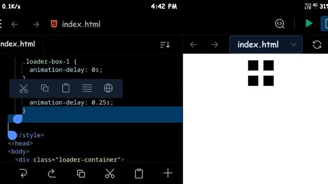 4 Box loading animation // css coding tips #css #html #cssloder смотреть онлайн
