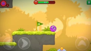 ВСЕ СЕРИИ ПОДРЯД - мультики про красный шарик в игре Red Ball 5. Розовый шар девочка в цепях!