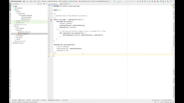 Create widgets for your android app | Android Studio Tutorial смотреть онлайн