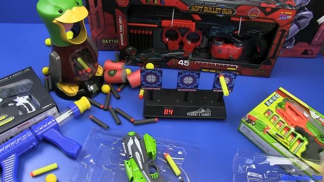 Box of Toys ! Big Guns Toys Soft Bullet Gun -Duck Target Air Powered Gun Toy смотреть онлайн