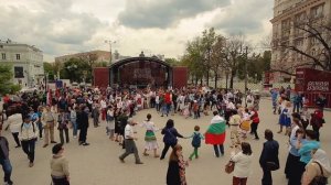 Болгарские танцы  Большой хоровод 2017г. Фестиваль "Времена и эпохи" Bulgarian dance