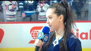 Faouzia Sings National Anthems at #Winnipeg Jets Game