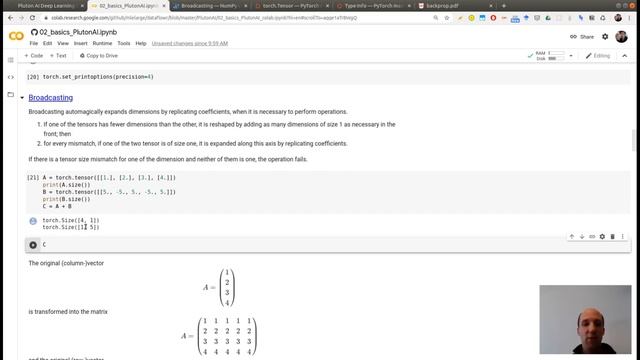 Pytorch tutorial: PyTorch tensors
