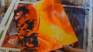 Пейзаж абстрактный. Энкаустика. encaustic